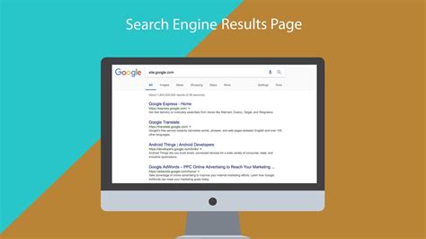 search engine results page.